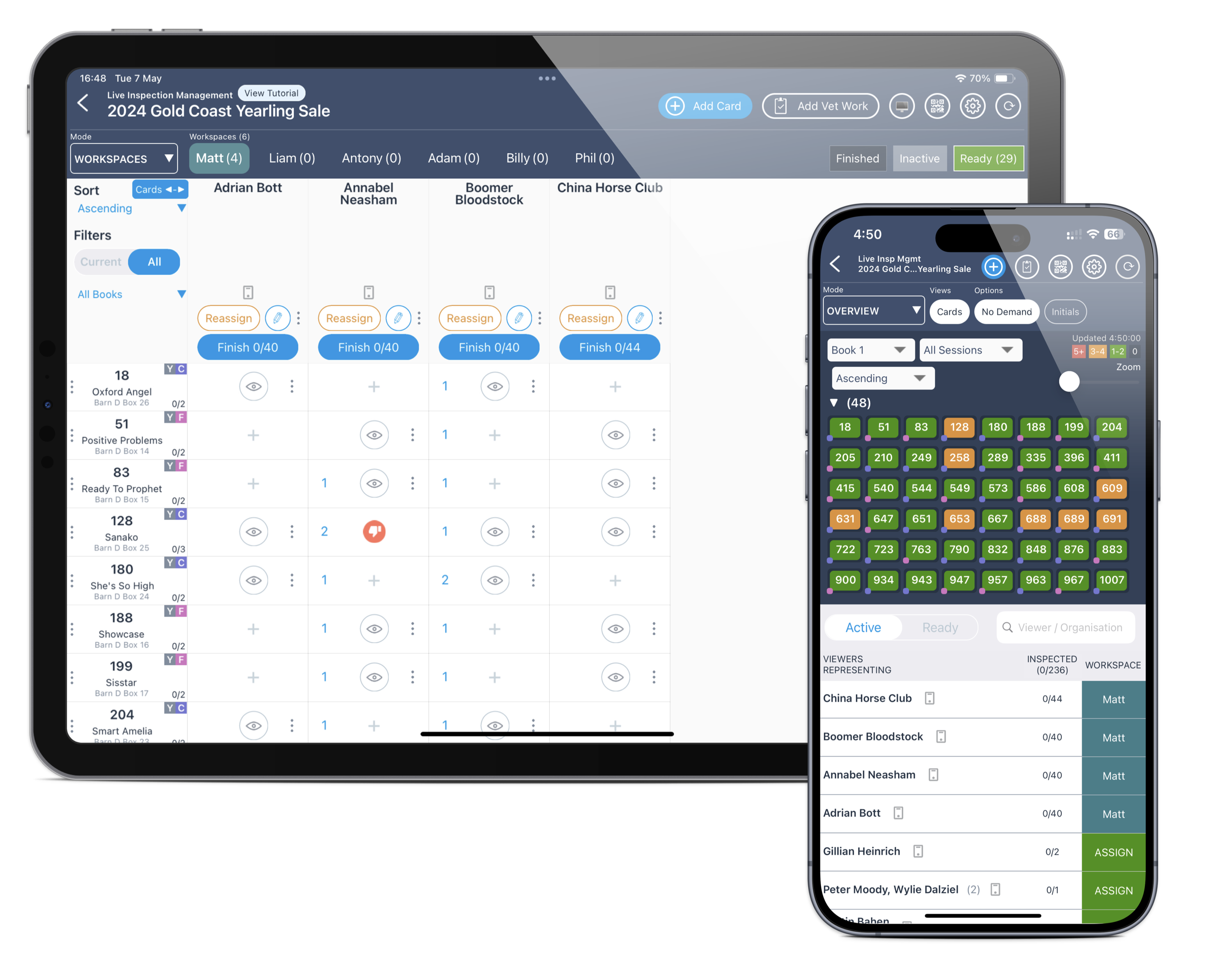 ThoroughWorks Consignor Dashboard on iPad and iPhone